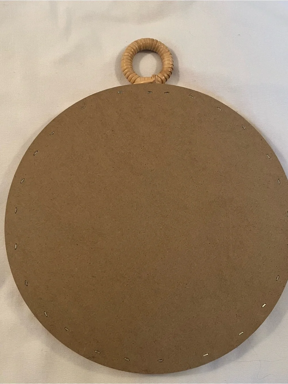 VTG Round Rattan Wicker Mirror Hanging Boho MCM Gallery Wall Nautical Cottage